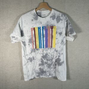 Pink Floyd The Dark Side of the Moon Tie Dye T Shirt Mens M Gray White Band Tee